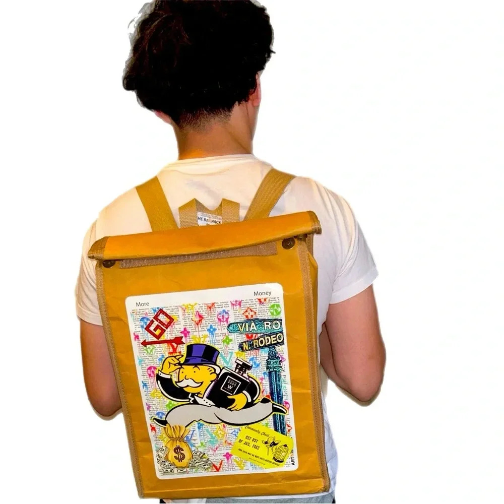 Artsnwords The Bagpack Artsy Unisex Monopoly All Purpose Tyvek Insulated Bagpack